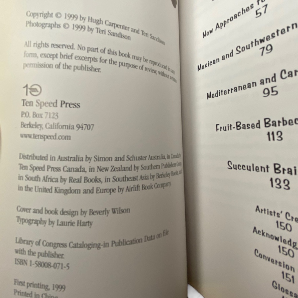 Book The Great Ribs Book Cookbook by Hugh Carpenter & Teri Sandison BBQ - Picture 4 of 6